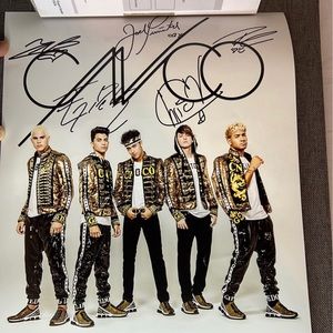 CNCO autographed tour poster